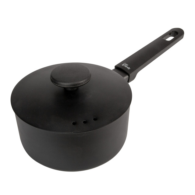 Cosy & Trendy Full Black Ceramic Non-Stick Saucepan, 16cm