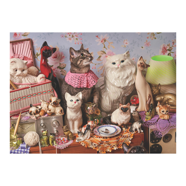 Piecework Puzzles Cat Person 1000-Piece Puzzle detail
