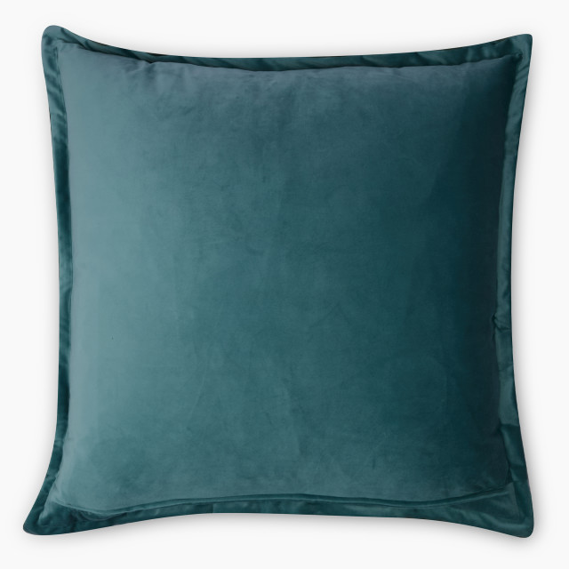 Thread Office Seafoam Rochele & Captivate Faux Fur Scatter Cushion with Feather Filled Inner, 60cm x 60cm back view