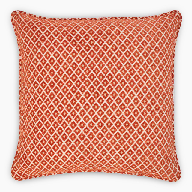 Thread Office Caramel Geo Chenille Scatter Cushion Cover, 60cm x 60cm