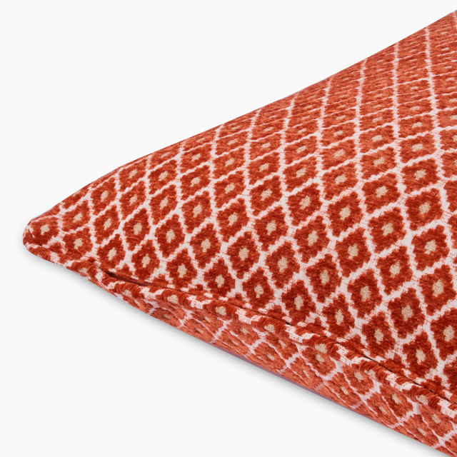 Thread Office Caramel Geo Chenille Scatter Cushion Cover, 60cm x 60cm close up
