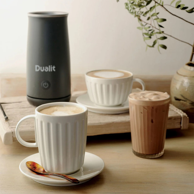 Dualit Handheld Milk Frother on the table