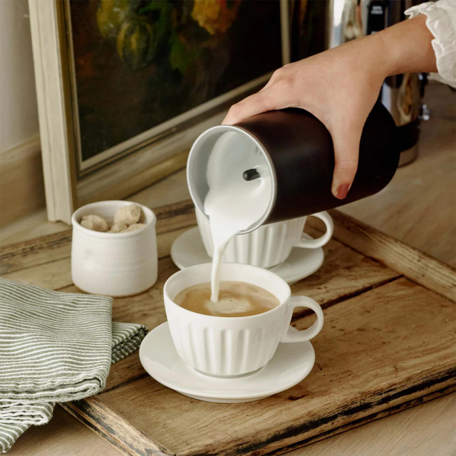 Dualit Handheld Milk Frother with milk