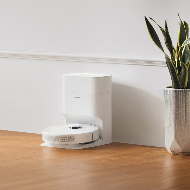 Dreame 2nd Generation D10 Plus Smart Dreambot Robot Vacuum Cleaner by the wall