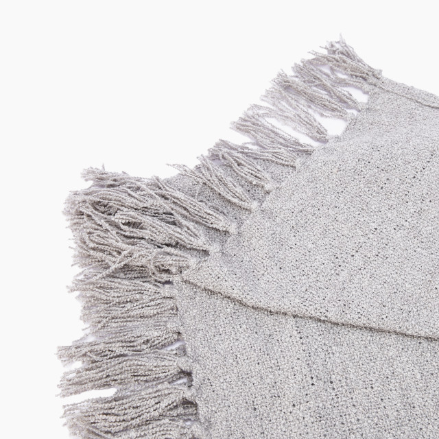 Thread Office Grey Boucle Throw, 180cm x 200cm detail of edge
