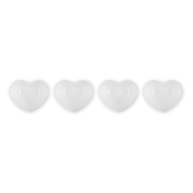 Le Creuset Mini Heart Bowl Set, Set of 4 - White