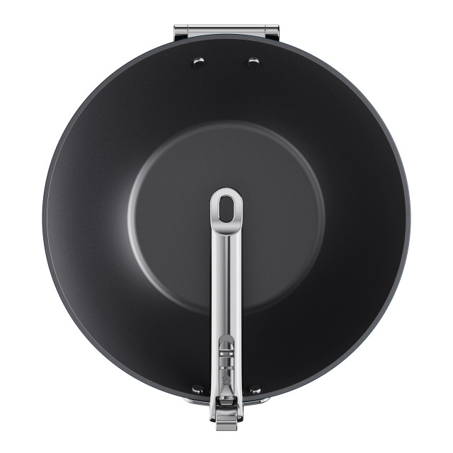 Joseph Joseph Space Ceramic Non-Stick Blue Wok with Folding Handle, 32cm angle