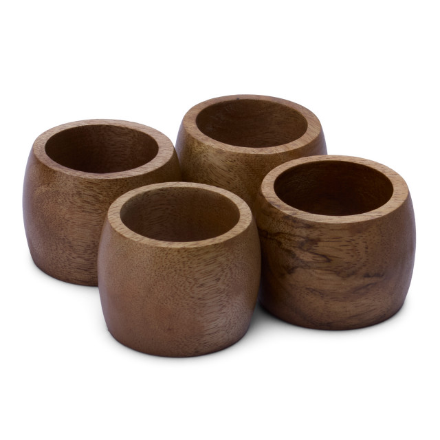 Humble & Mash Wooden Napkin Rings, Set of 4