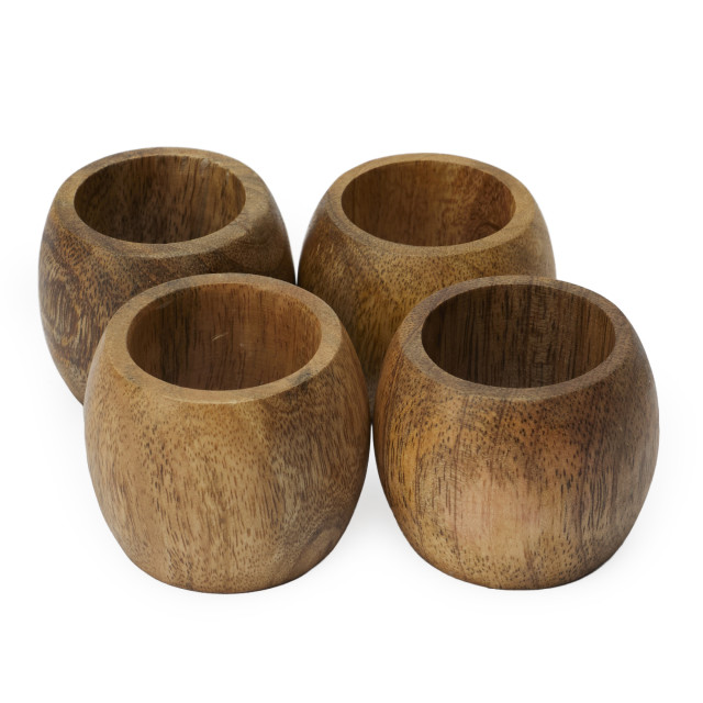 Humble & Mash Napkin Rings, Set of 4 - Natural