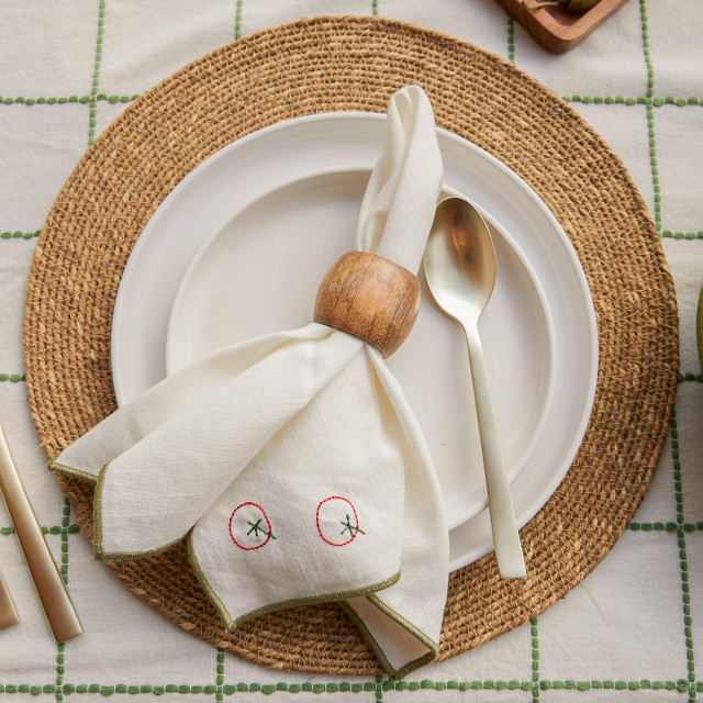 Humble & Mash Napkin Rings, Set of 4 - Natural