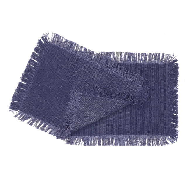 Humble & Mash Stonewashed Placemats, Set of 2 - Navy