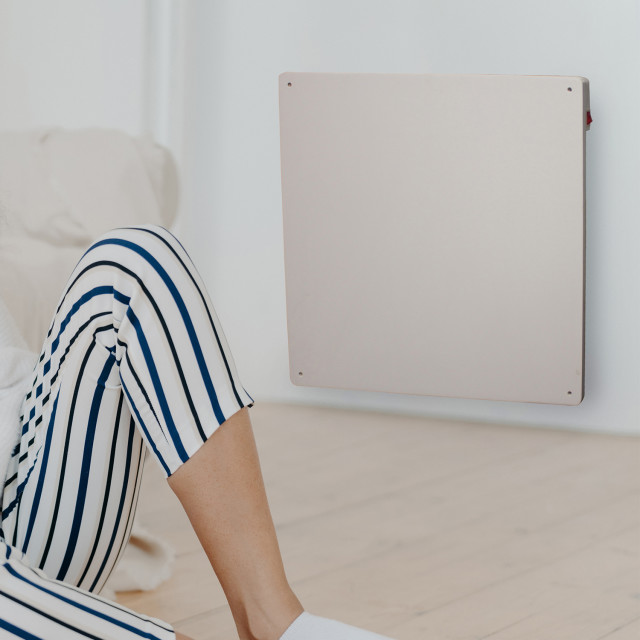 Alva Wall Panel Heater, 425W on the wall