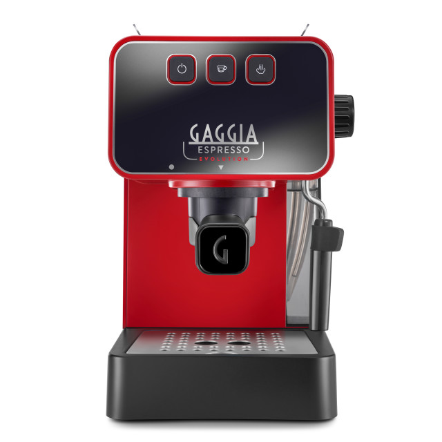 Gaggia Evolution Espresso Coffee Machine - Red angle