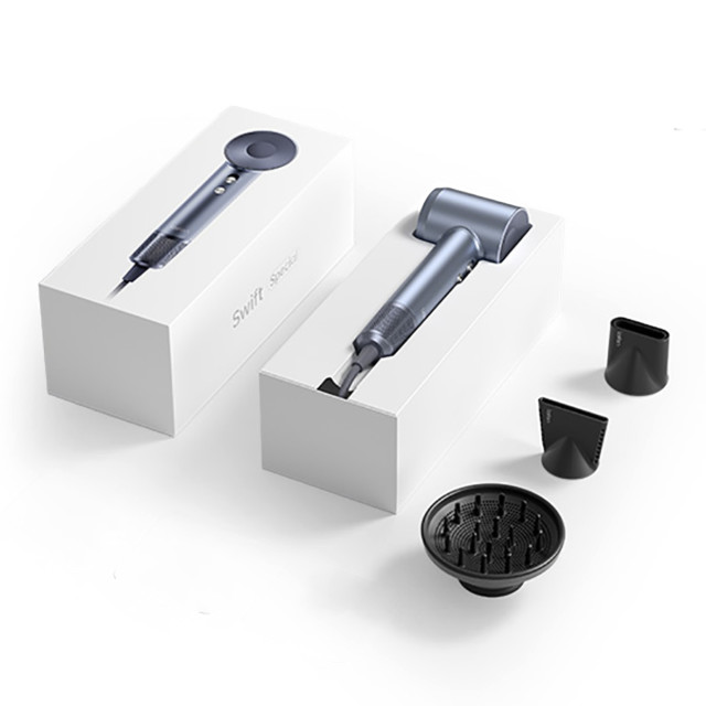 Laifen Swift High Speed Hair Dryer, 1600W - Silver Blue packaging