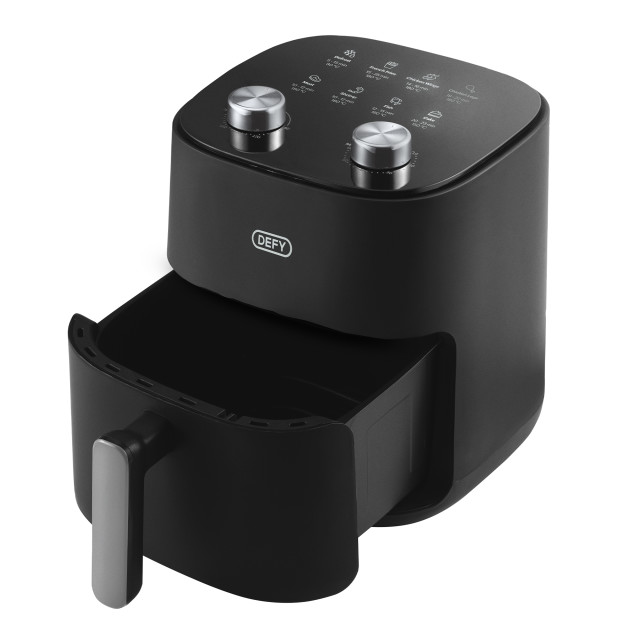 Defy Black and Silver Manual Airfryer, 4.7L