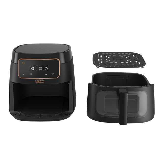 Defy Black Electronic Airfryer with Clearcook Window, 7.6L detail