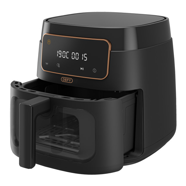 Defy Black Electronic Airfryer with Clearcook Window, 7.6L
