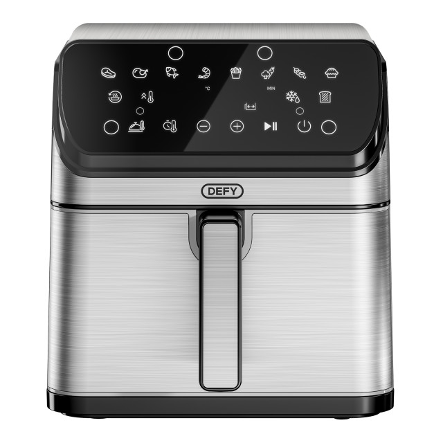 Defy Stainless Steel Digital Airfryer, 7.6L angle
