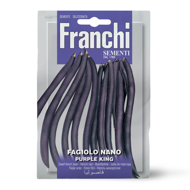 Franchi Sementi Seeds Purple King Bean Seeds, 50g
