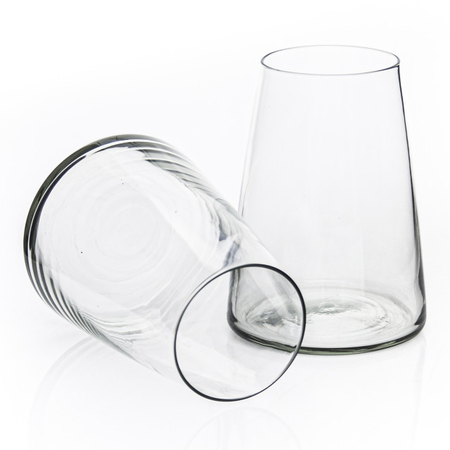 Ngwenya Glass Flat Based Highball Tumblers, Set of 4 angle