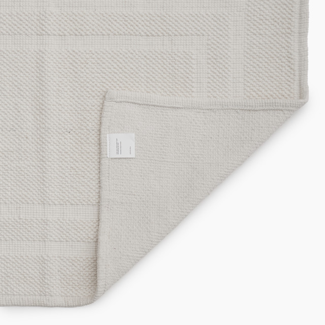 Thread Office Cotton Jacquard Bath Mat, 60cm x 80cm - White