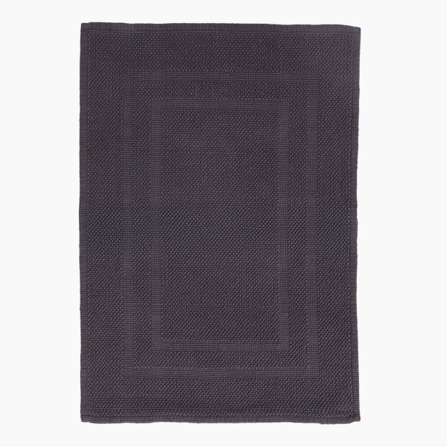 Thread Office Cotton Jacquard Bath Mat, 60cm x 80cm - Charcoal