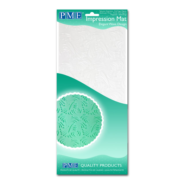 PME Fondant Impression Mat - Elegant Wave Design