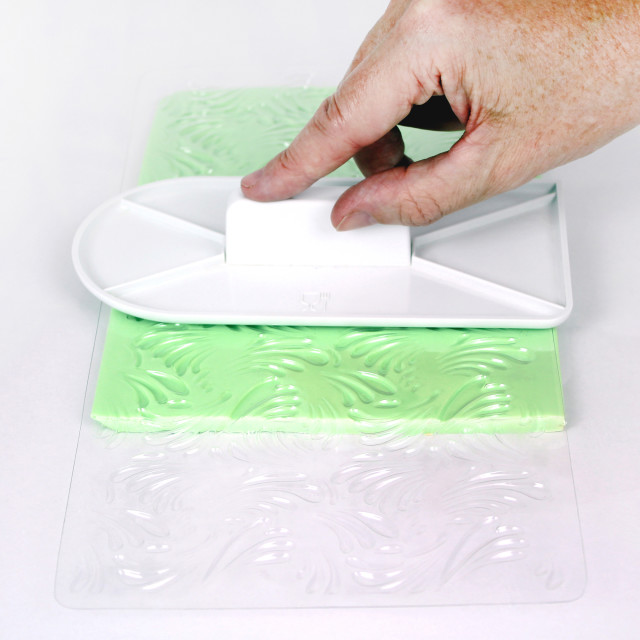 PME Fondant Impression Mat - Elegant Wave Design shaping fondant