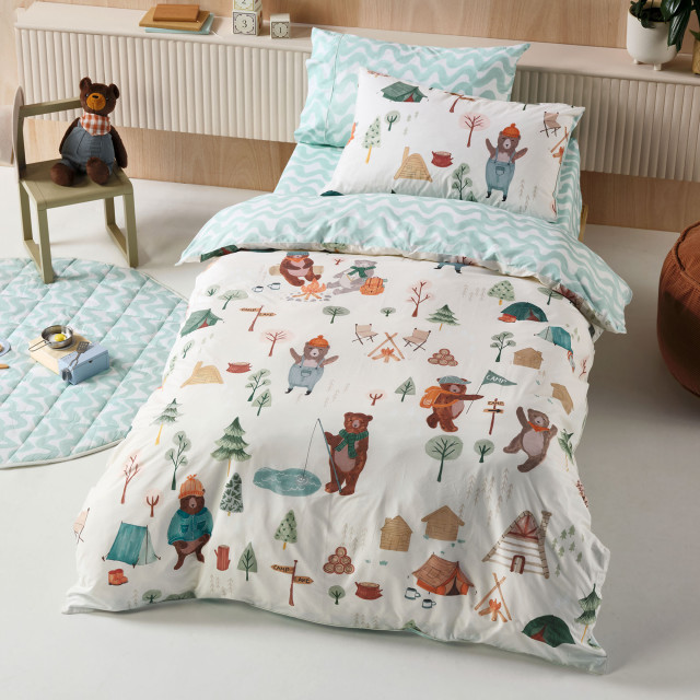 Linen House Camping Bears Duvet Cover Set - Double