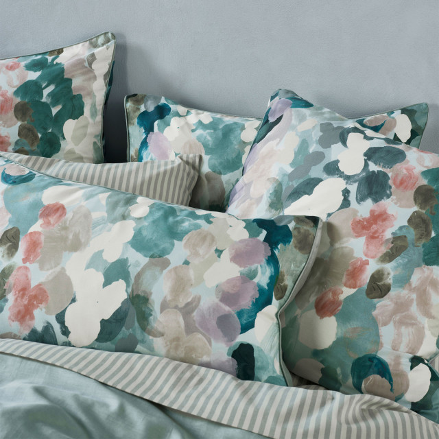 Linen House Harriet Duvet Cover Set - Super King detail on the bed