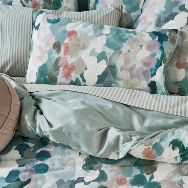 Linen House Harriet Duvet Cover Set - Super King detail on the bed