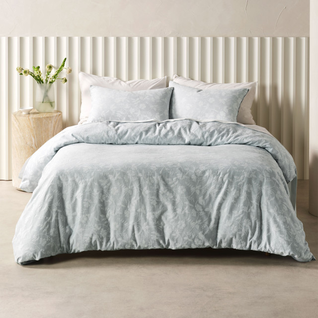 Linen House Silver Athena Duvet Cover Set - Super King
