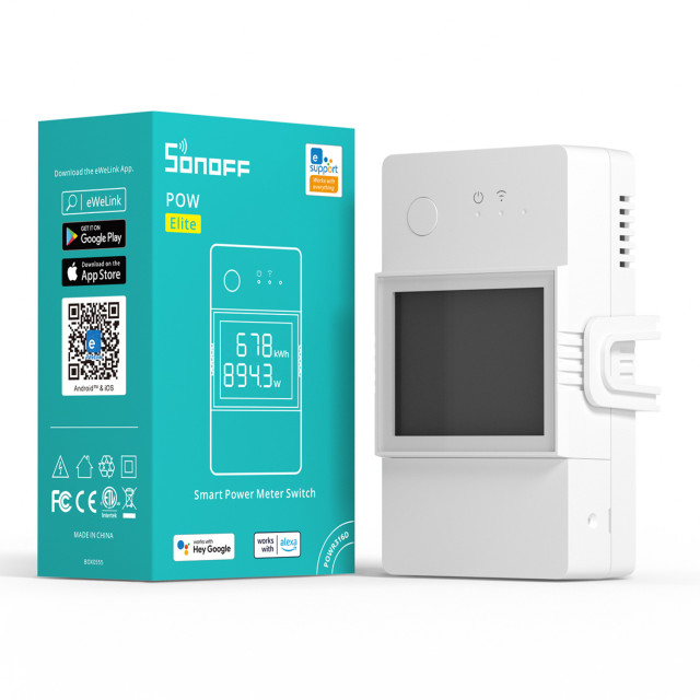 Sonoff Smart Power Meter Switch Timer for Geyser or Pool packaging