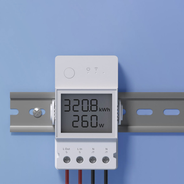 Sonoff Smart Power Meter Switch Timer for Geyser or Pool mounted on the wall