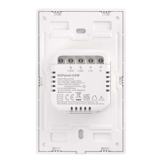 Sonoff NSPanel Wall Display Switch - White angle