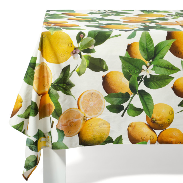 DSA Cotton Lemon Tablecloth - 6-Seater