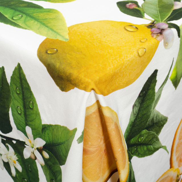 DSA Cotton Lemon Tablecloth - 6-Seater detail