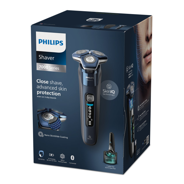 Philips 7000 Series Wet & Dry Electric Shaver with SkinIQ packaging