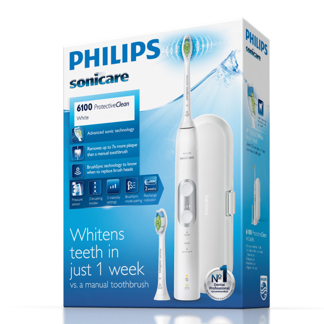 Philips 6100 Series Sonicare Protective Clean Electric Toothbrush packaging