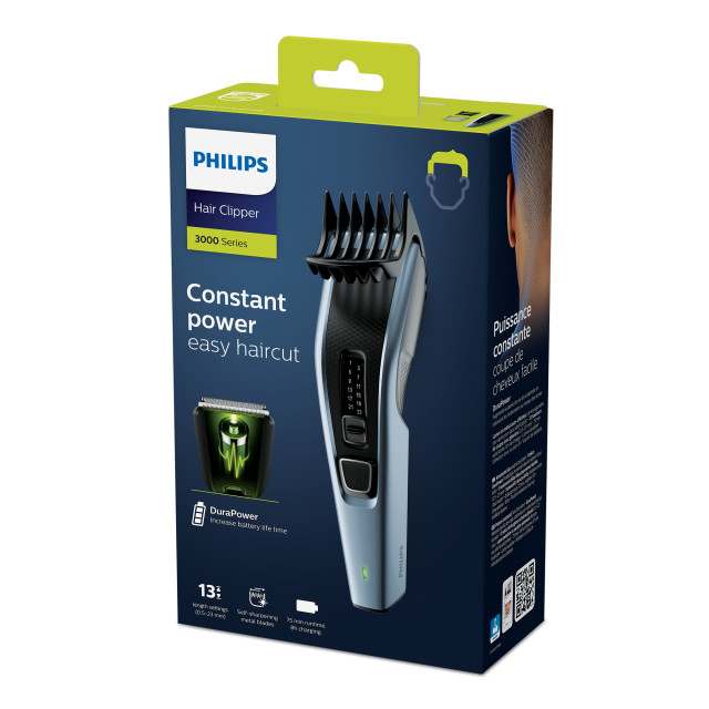 Philips 3000 Series Hair Clipper with Beard Comb packaging