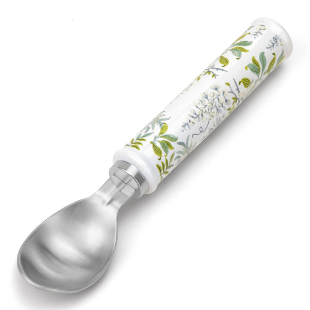 Laura Ashley Stainless Steel Ice Cream Spoon with Ceramic Handle - Sage Parterre