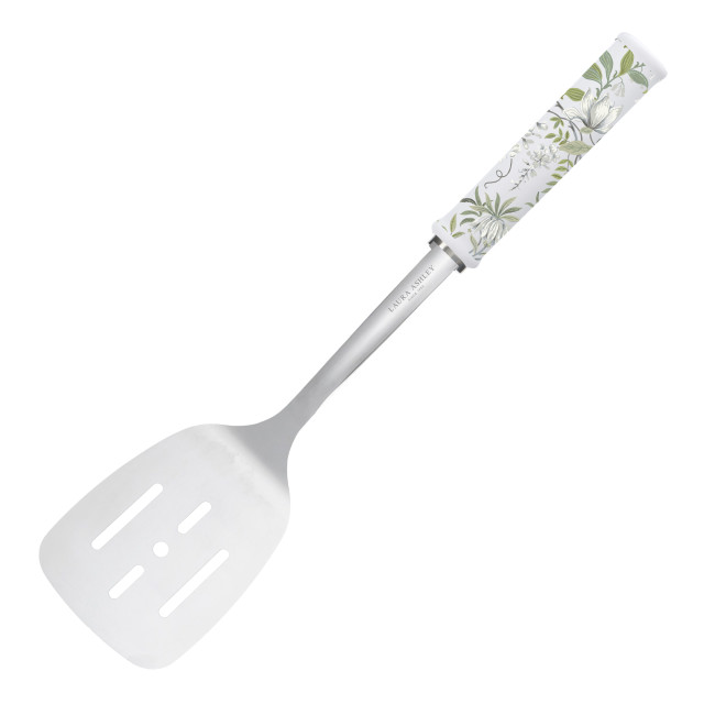 Laura Ashley Stainless Steel Slotted Turner with Ceramic Handle - Sage Parterre