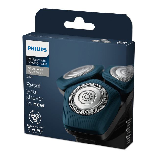 Philips Replacement Shaver Heads for Series 5000 and 7000 Shaver, Pack of 3 packaging