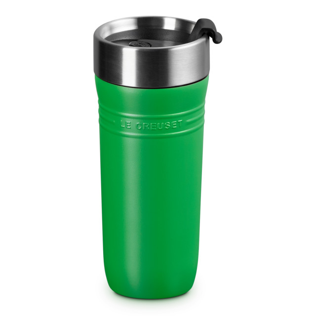 Le Creuset On The Go Vacuum-Insulated Stainless Steel Travel Mug, 350ml - Bamboo Green
