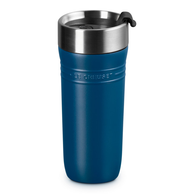 Le Creuset On The Go Vacuum-Insulated Stainless Steel Travel Mug, 350ml - Deep Teal