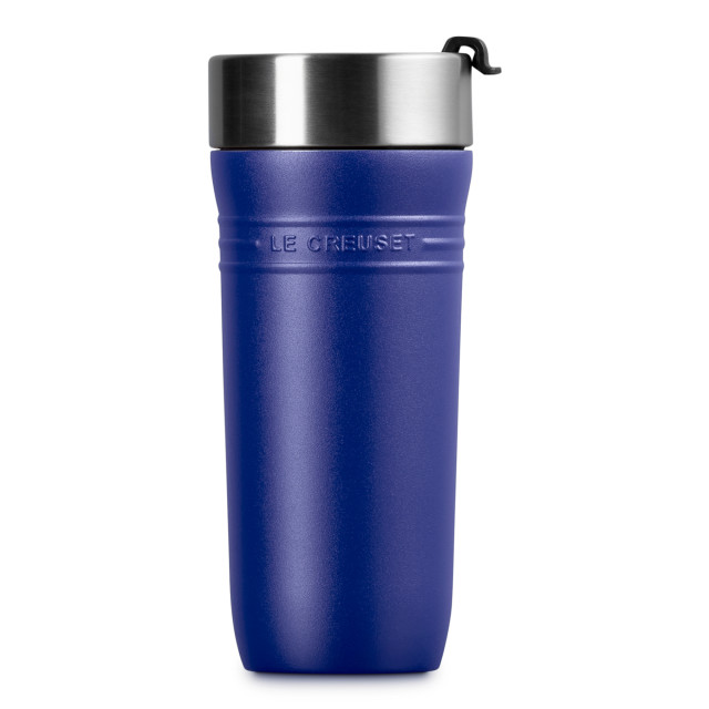 Le Creuset On The Go Vacuum-Insulated Stainless Steel Travel Mug, 350ml - Azure Blue
