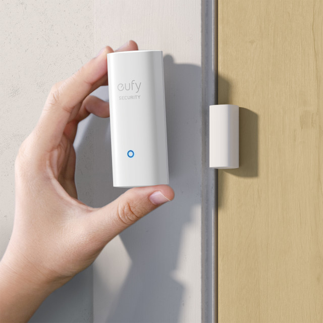 Eufy Entry Sensor on the door and wall