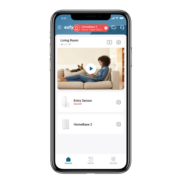 Eufy Entry Sensor detail of the app
