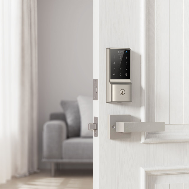 Eufy C210 Security Smart Lock on the door