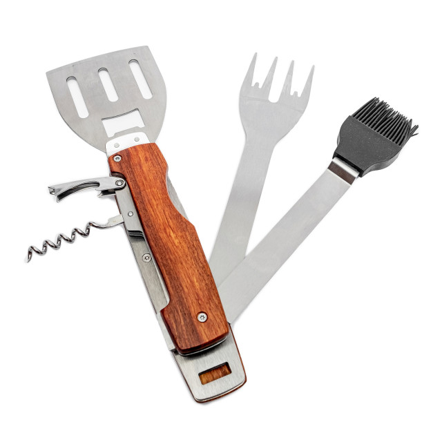 Gift Baskets Braai Gadget in Leather Case angle